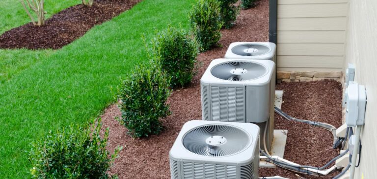 Multiple Heat Pumps Outside